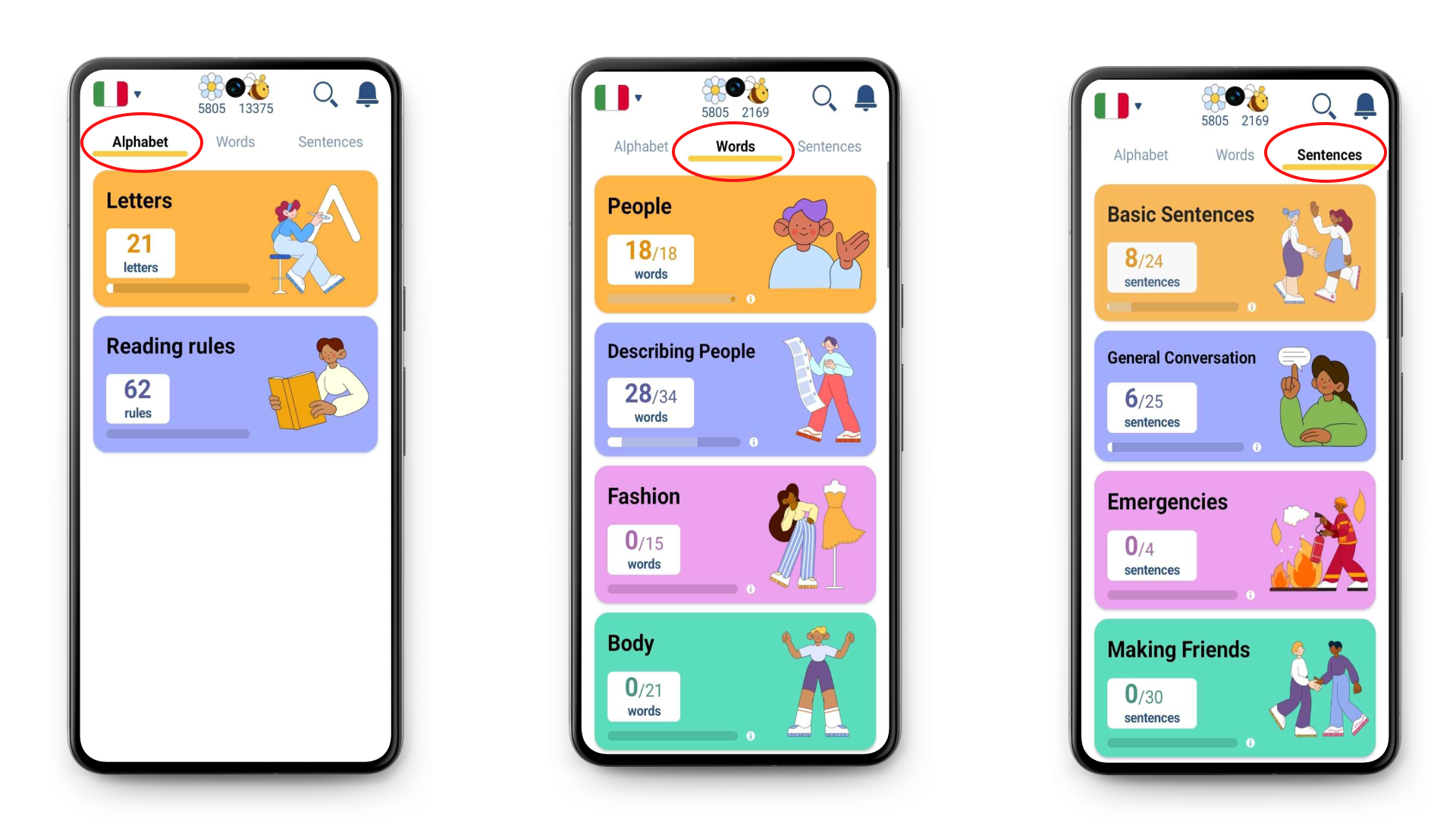 Learn more vocabulary in a foreign language with an app