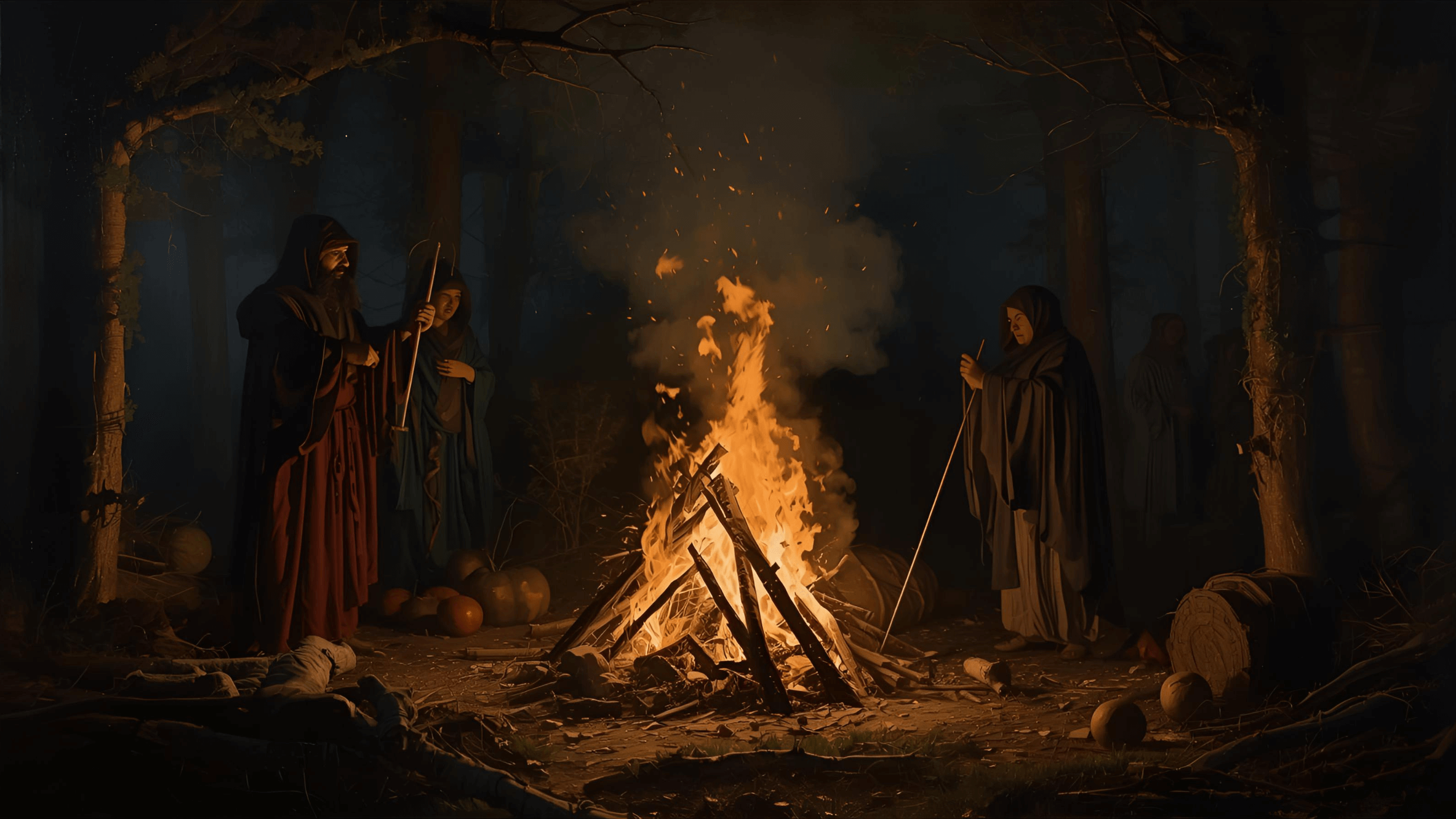 The medieval Celtic festival of Samhain - the precursor of Halloween