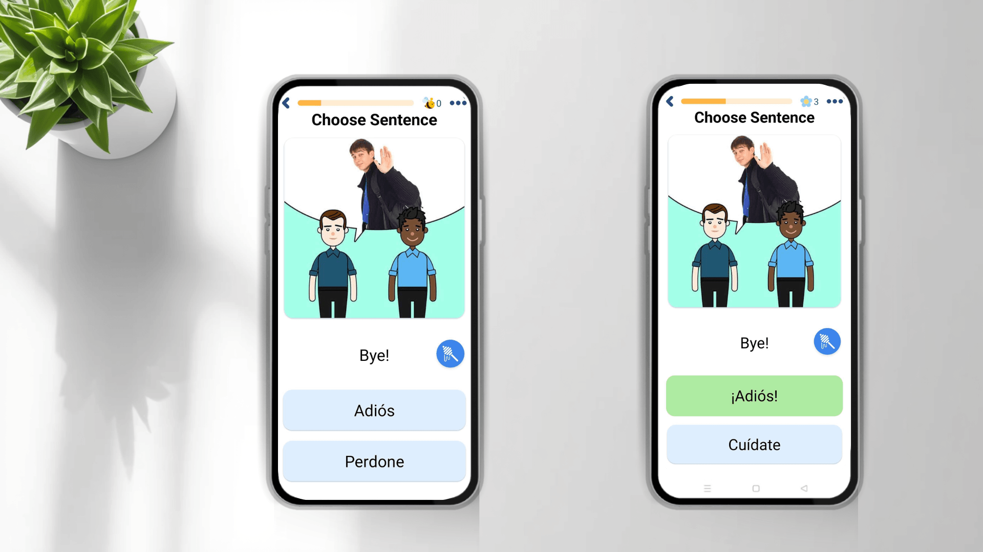 Learning to say 'Goodbye' in Spanish with FunEasyLearn