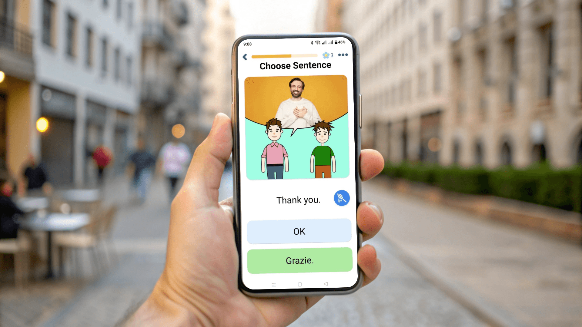 Learning to say Thank You in Italian with FunEasyLearn