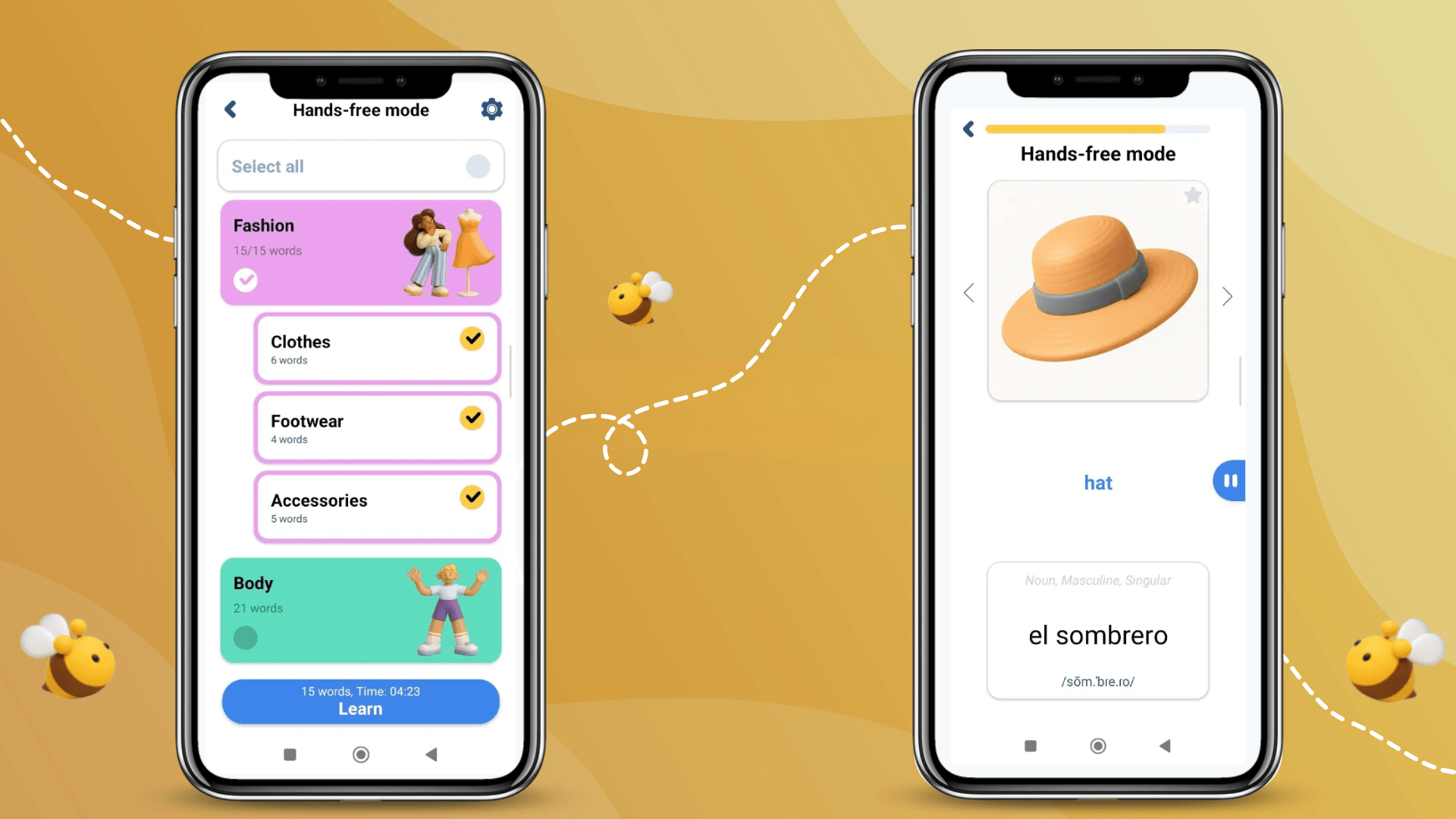  FunEasyLearn Premium offers access to Hands-free mode