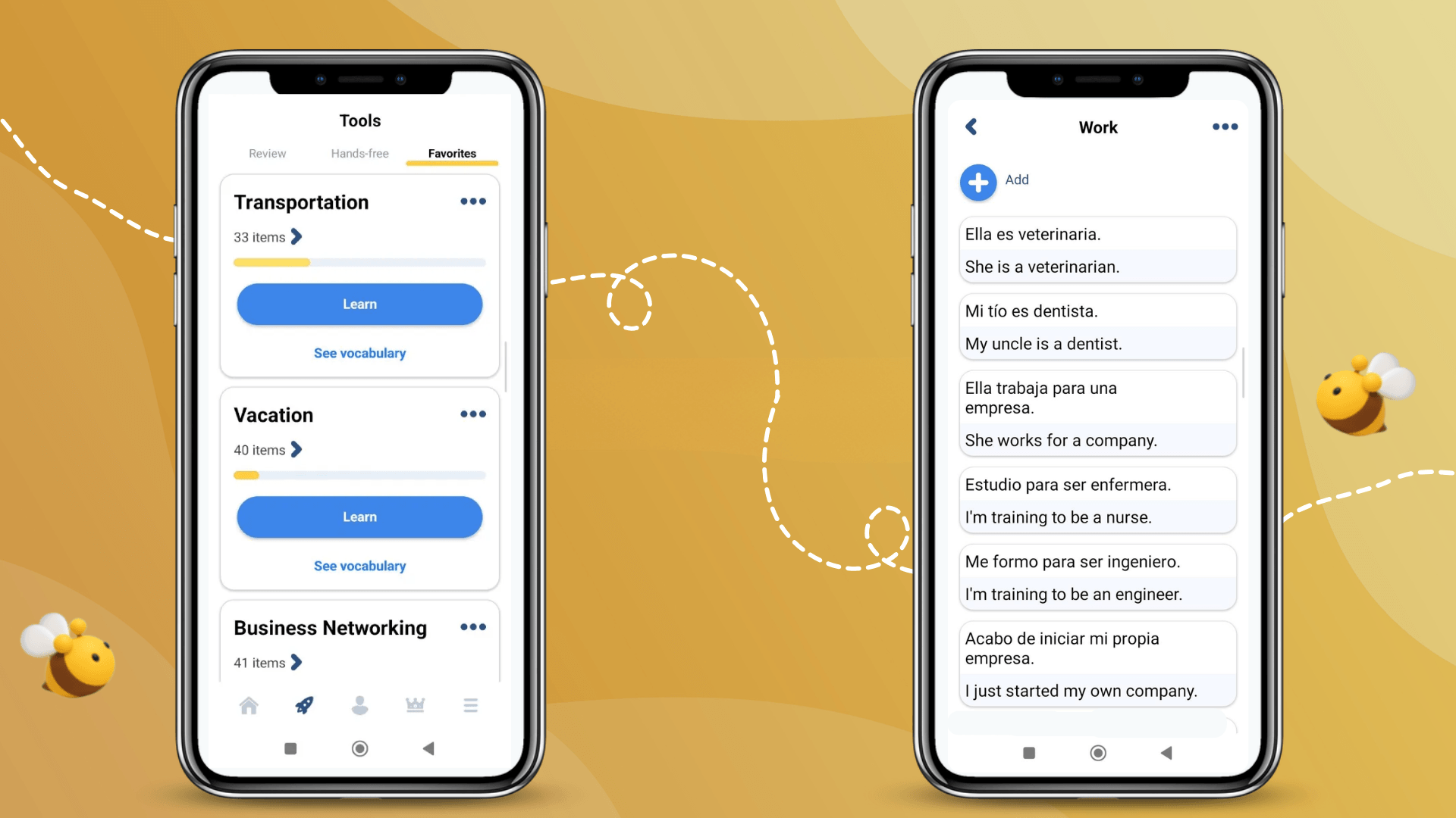 FunEasyLearn Premium lets users create personalized Favorite vocabulary lists